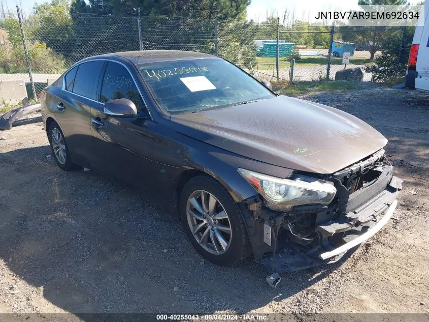 2014 Infiniti Q50 Premium VIN: JN1BV7AR9EM692634 Lot: 40255043