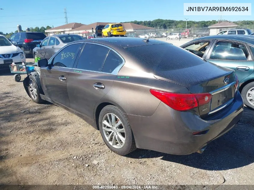 JN1BV7AR9EM692634 2014 Infiniti Q50 Premium