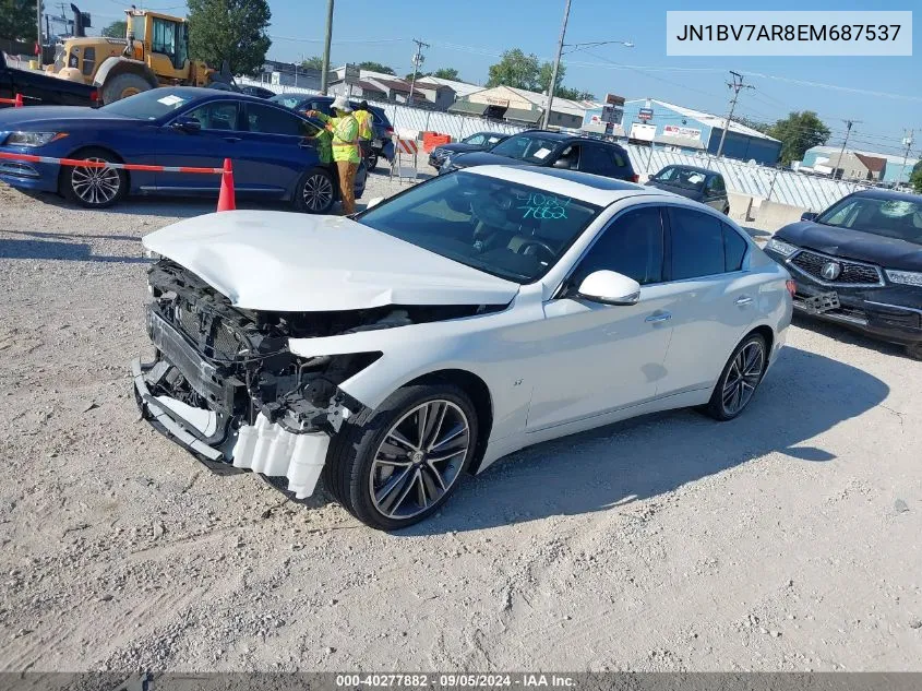 2014 Infiniti Q50 Premium/Sport VIN: JN1BV7AR8EM687537 Lot: 40277882