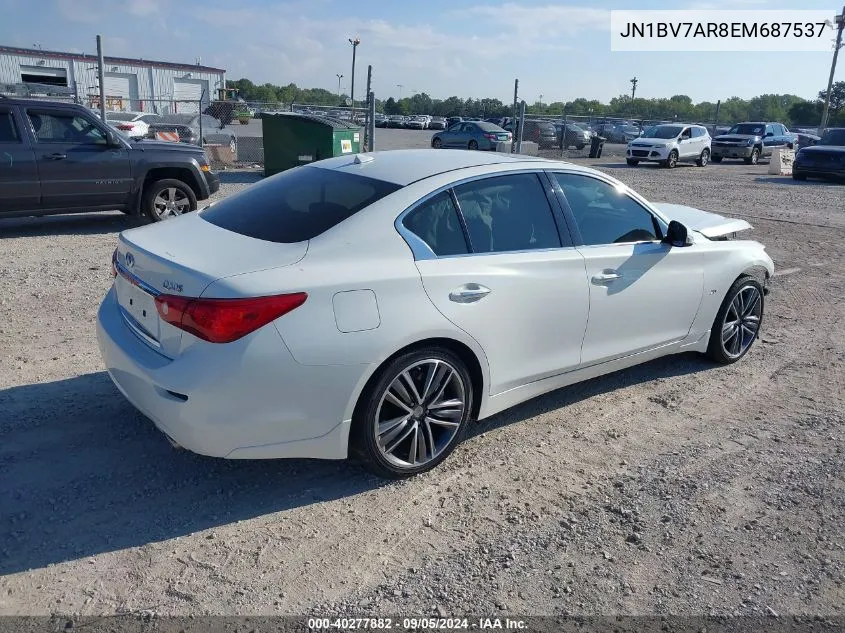 2014 Infiniti Q50 Premium/Sport VIN: JN1BV7AR8EM687537 Lot: 40277882