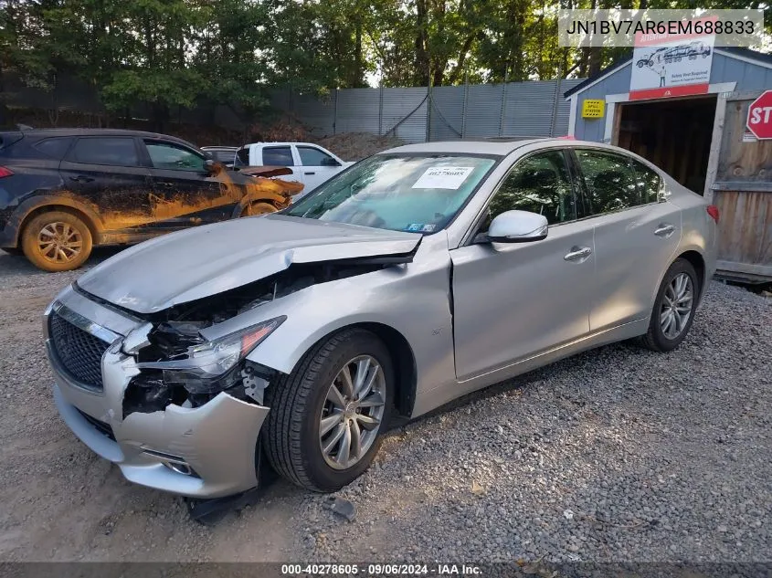 2014 Infiniti Q50 Premium/Sport VIN: JN1BV7AR6EM688833 Lot: 40278605