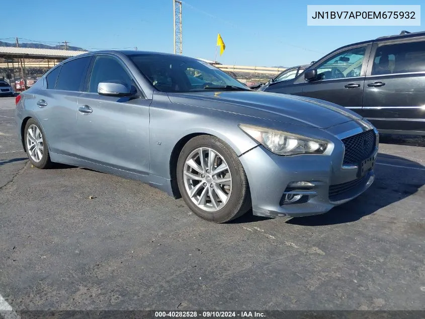 JN1BV7AP0EM675932 2014 Infiniti Q50 Premium/Sport