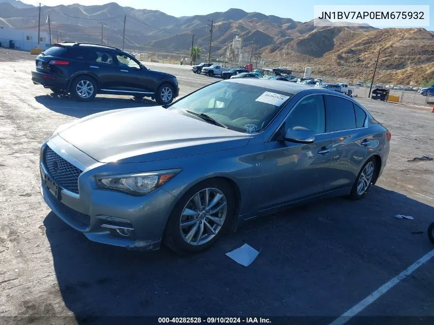 JN1BV7AP0EM675932 2014 Infiniti Q50 Premium/Sport