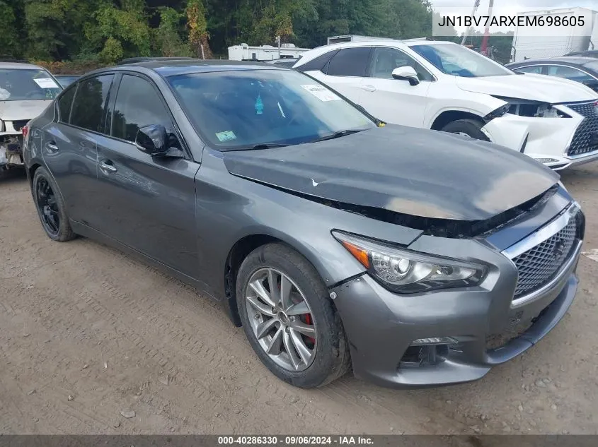 JN1BV7ARXEM698605 2014 Infiniti Q50 Premium