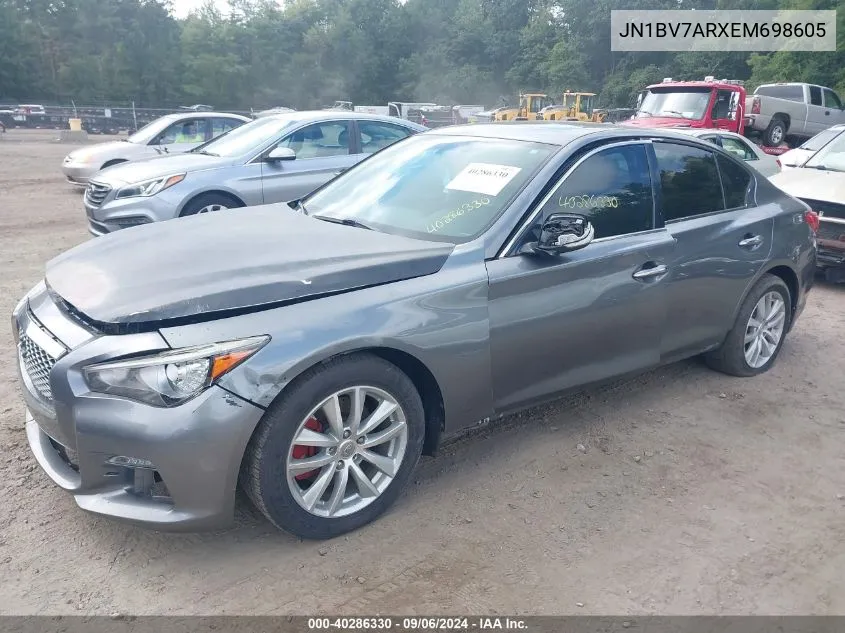 JN1BV7ARXEM698605 2014 Infiniti Q50 Premium