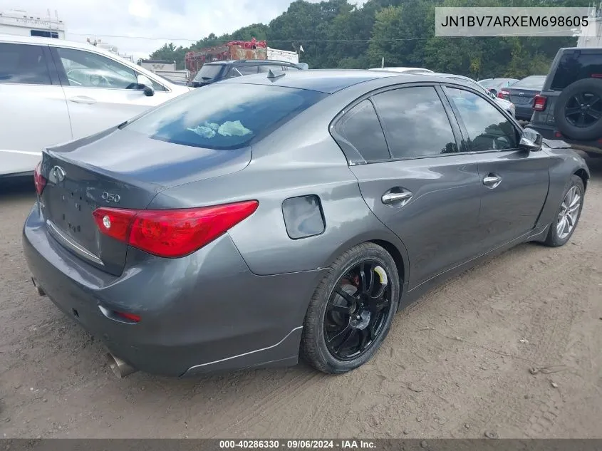 JN1BV7ARXEM698605 2014 Infiniti Q50 Premium