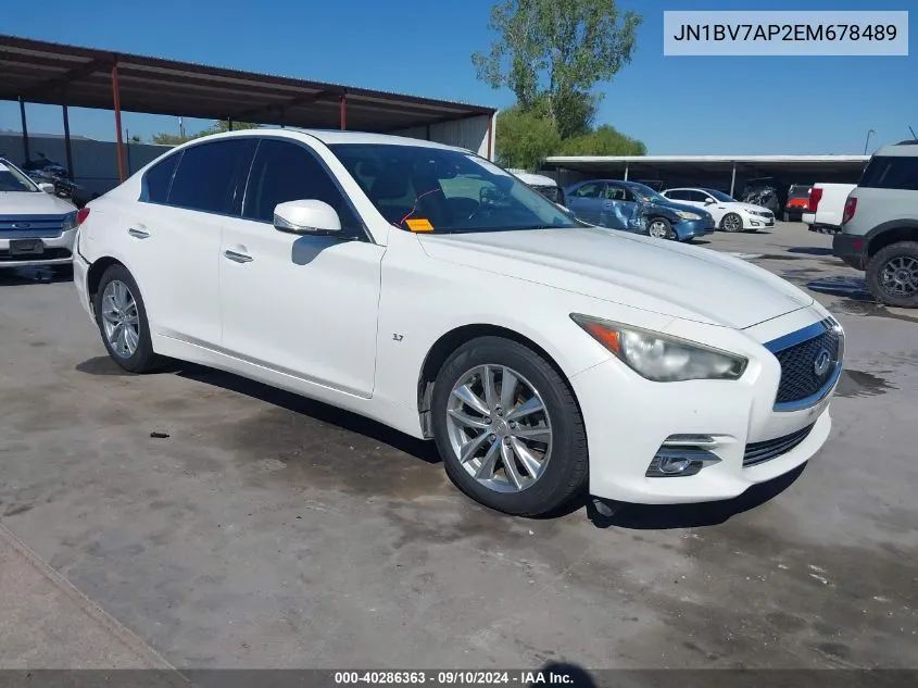 JN1BV7AP2EM678489 2014 Infiniti Q50 Premium