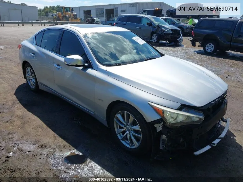 2014 Infiniti Q50 Hybrid Premium VIN: JN1AV7AP5EM690714 Lot: 40302892