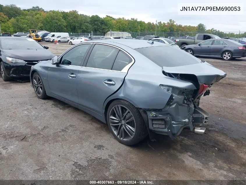 JN1AV7AP9EM690053 2014 Infiniti Q50 Hybrid Hybrid Premium/Sport