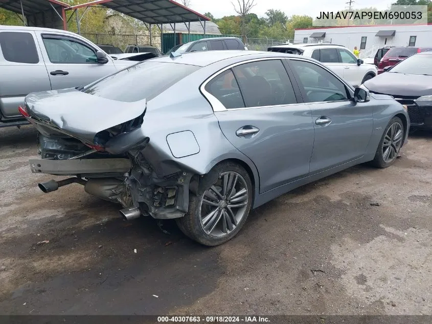 2014 Infiniti Q50 Hybrid Hybrid Premium/Sport VIN: JN1AV7AP9EM690053 Lot: 40307663