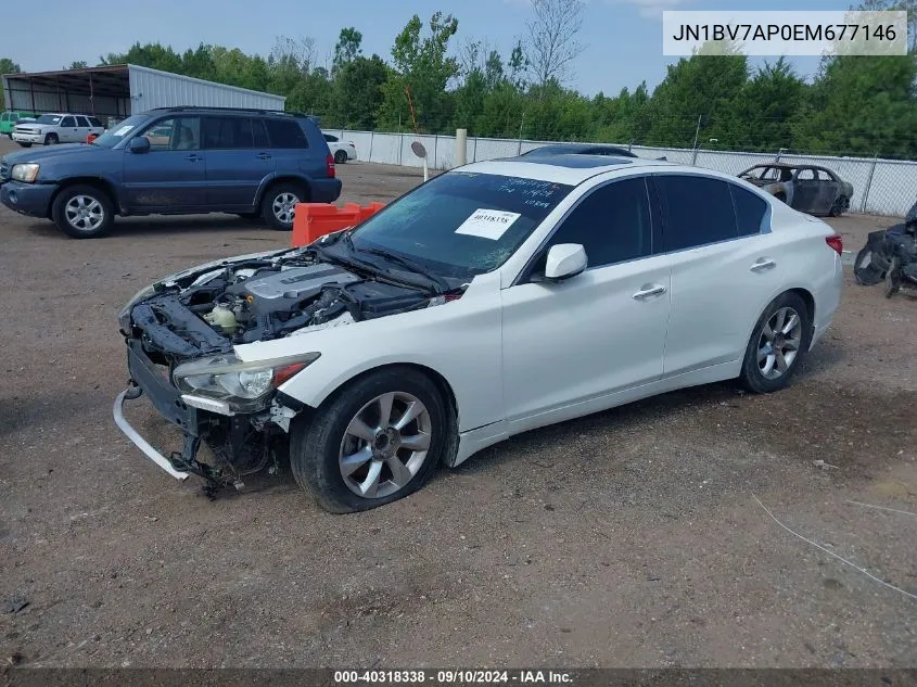 2014 Infiniti Q50 Premium VIN: JN1BV7AP0EM677146 Lot: 40318338