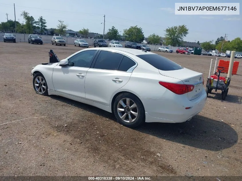 2014 Infiniti Q50 Premium VIN: JN1BV7AP0EM677146 Lot: 40318338