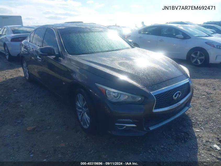 2014 Infiniti Q50 Premium VIN: JN1BV7AR7EM692471 Lot: 40319696