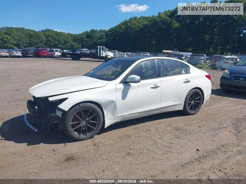 2014 Infiniti Q50 Premium VIN: JN1BV7AP7EM673272 Lot: 40320559