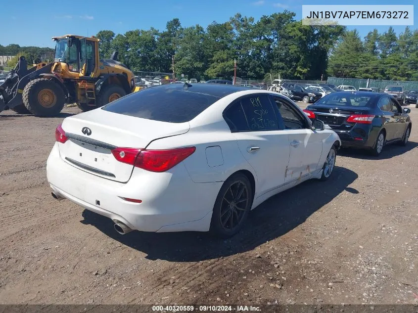 2014 Infiniti Q50 Premium VIN: JN1BV7AP7EM673272 Lot: 40320559