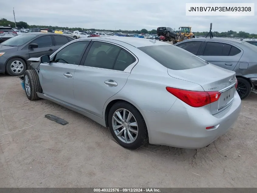 JN1BV7AP3EM693308 2014 Infiniti Q50 Premium/Sport