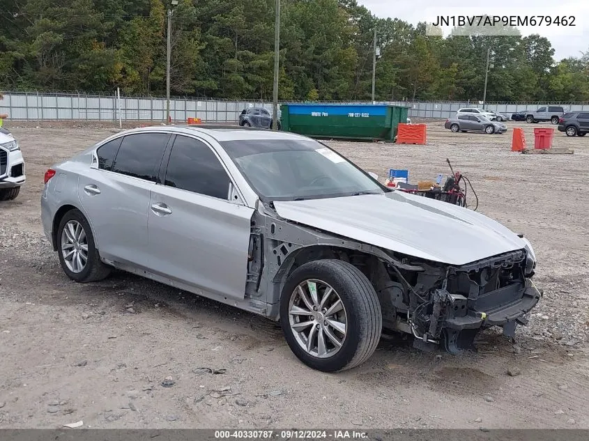 2014 Infiniti Q50 Premium/Sport VIN: JN1BV7AP9EM679462 Lot: 40330787