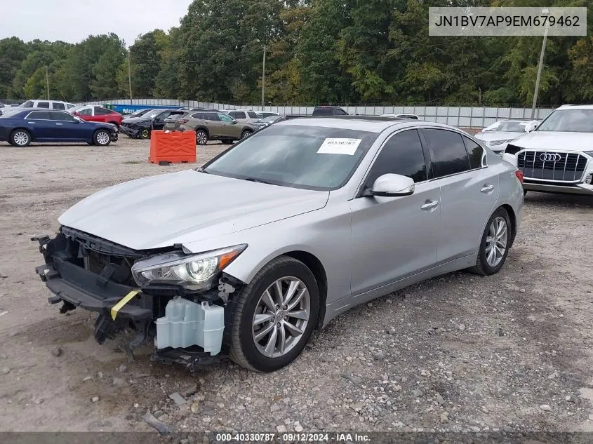 2014 Infiniti Q50 Premium VIN: JN1BV7AP9EM679462 Lot: 40330787