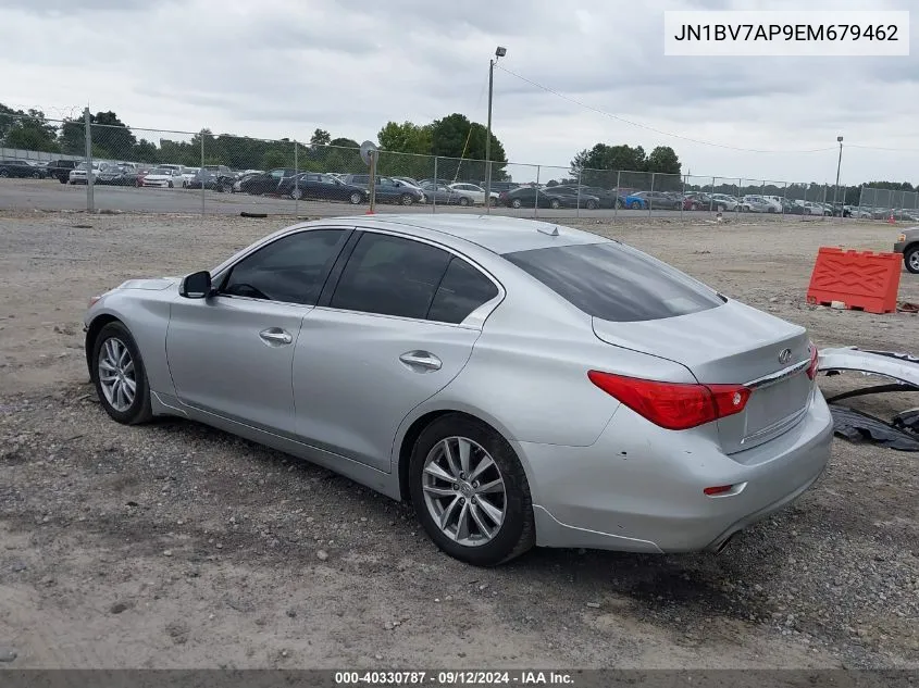 2014 Infiniti Q50 Premium/Sport VIN: JN1BV7AP9EM679462 Lot: 40330787