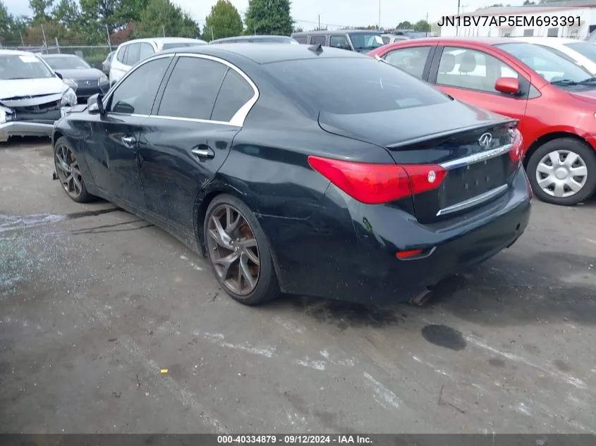 2014 Infiniti Q50 Premium/Sport VIN: JN1BV7AP5EM693391 Lot: 40334879