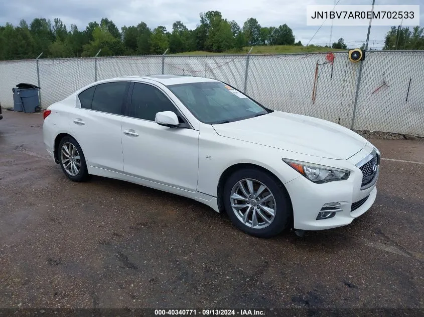 JN1BV7AR0EM702533 2014 Infiniti Q50 Premium