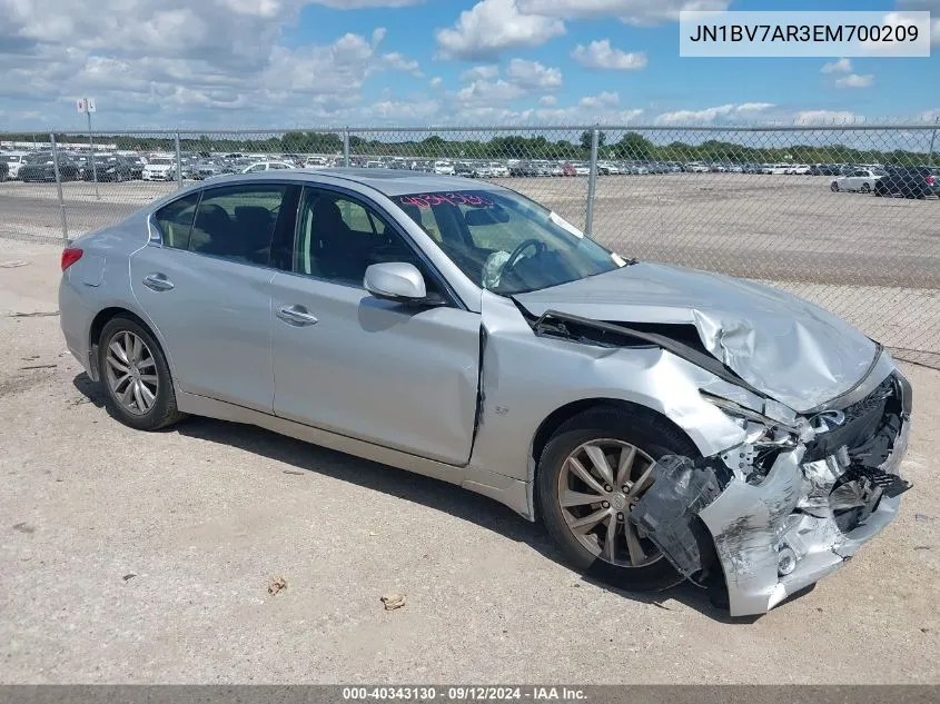 2014 Infiniti Q50 Premium VIN: JN1BV7AR3EM700209 Lot: 40343130