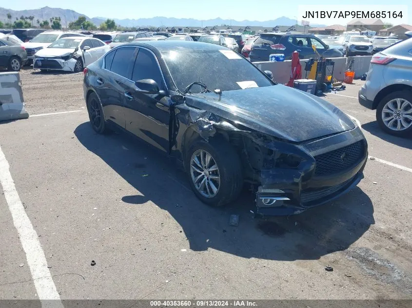 2014 Infiniti Q50 VIN: JN1BV7AP9EM685164 Lot: 40353660