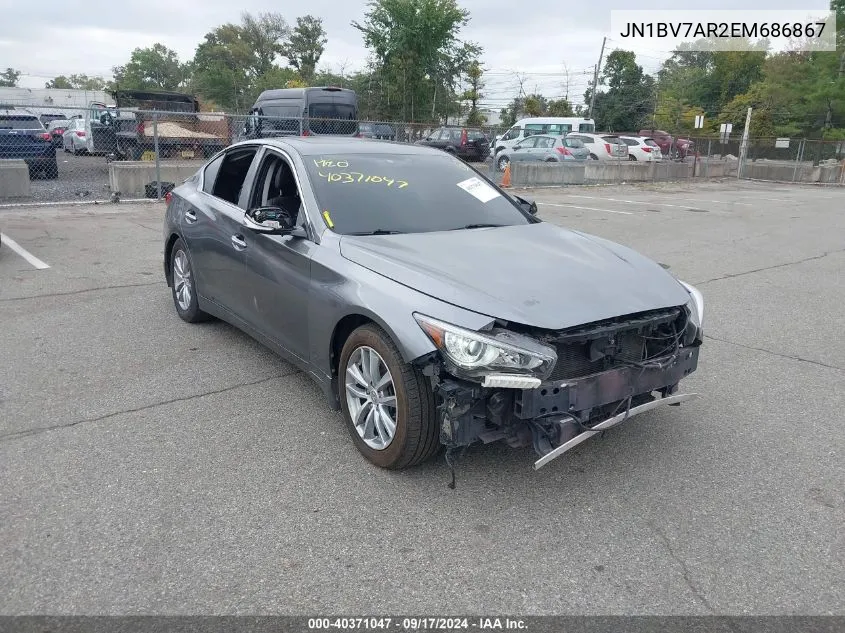 2014 Infiniti Q50 Premium VIN: JN1BV7AR2EM686867 Lot: 40371047