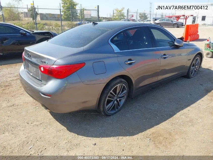 JN1AV7AR6EM700412 2014 Infiniti Q50 Hybrid Sport