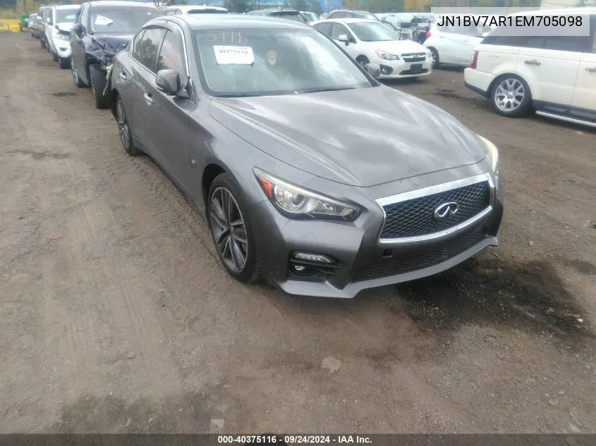 2014 Infiniti Q50 Premium/Sport VIN: JN1BV7AR1EM705098 Lot: 40375116