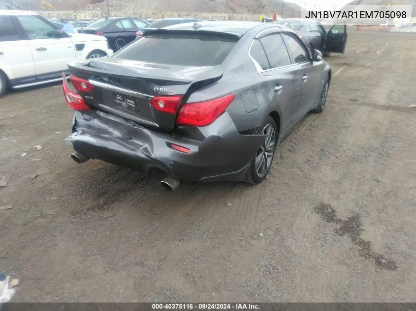 JN1BV7AR1EM705098 2014 Infiniti Q50 Premium/Sport