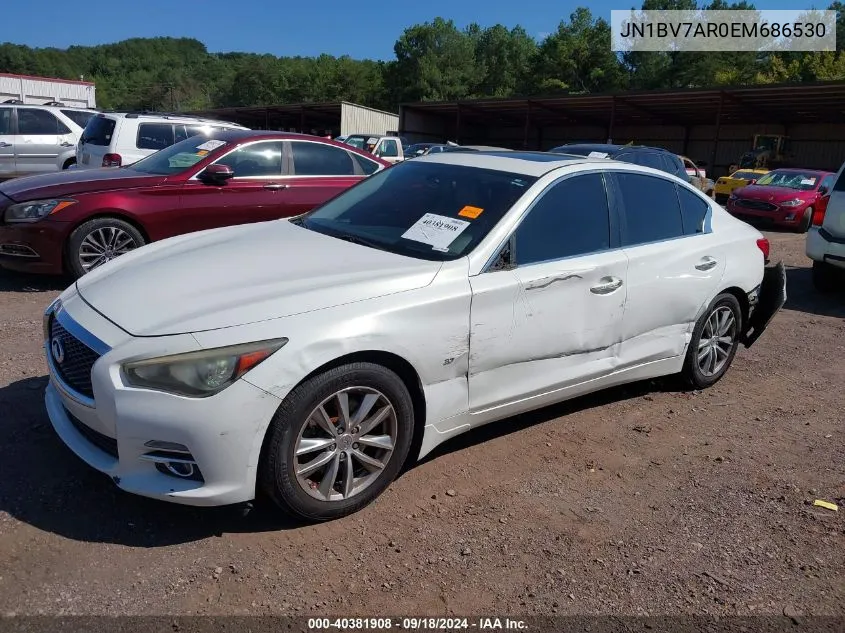 2014 Infiniti Q50 Premium VIN: JN1BV7AR0EM686530 Lot: 40381908