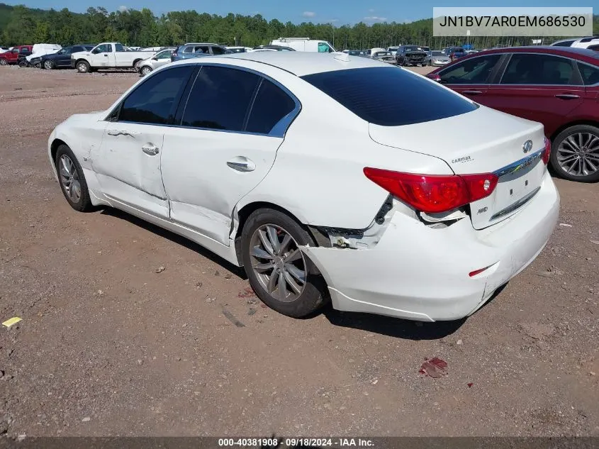 2014 Infiniti Q50 Premium VIN: JN1BV7AR0EM686530 Lot: 40381908