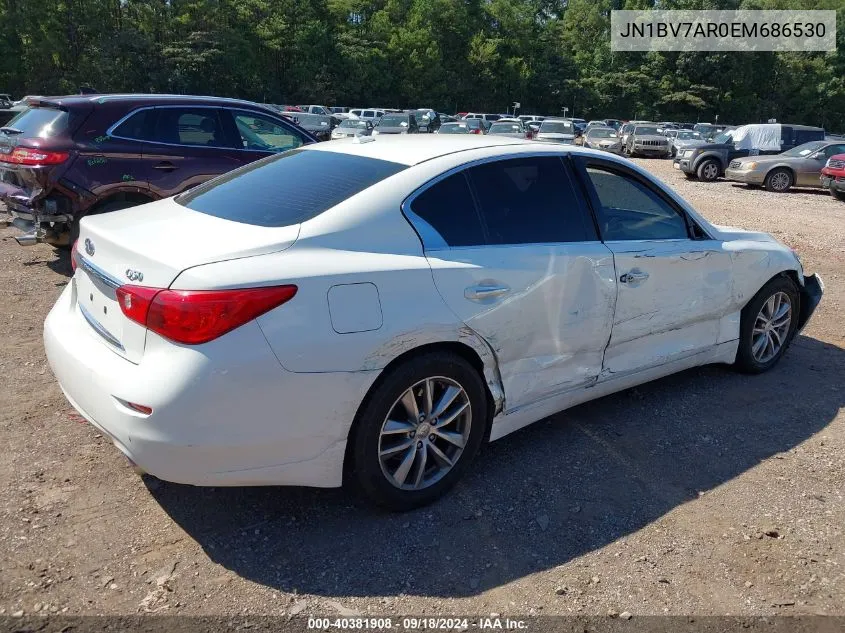 2014 Infiniti Q50 Premium VIN: JN1BV7AR0EM686530 Lot: 40381908