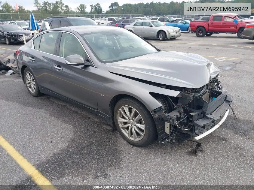 2014 Infiniti Q50 Premium VIN: JN1BV7AR2EM695942 Lot: 40387492