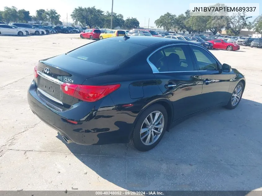 2014 Infiniti Q50 VIN: JN1BV7AP1EM689337 Lot: 40388052