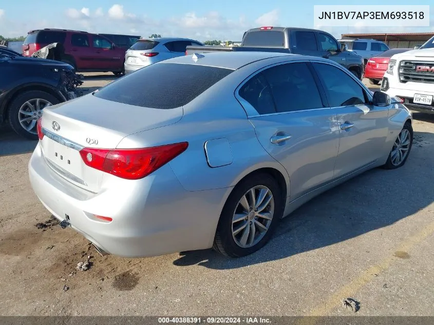 2014 Infiniti Q50 Premium VIN: JN1BV7AP3EM693518 Lot: 40388391