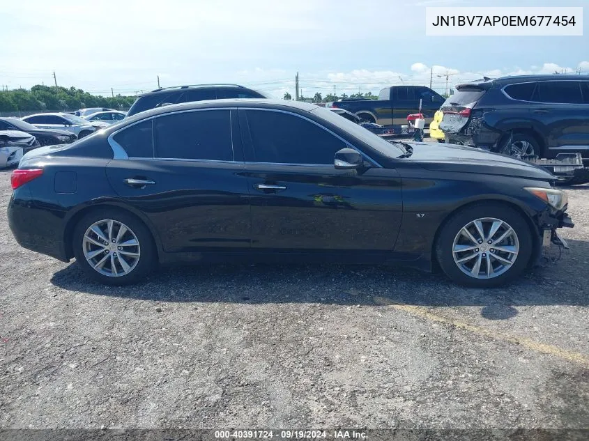 2014 Infiniti Q50 Premium VIN: JN1BV7AP0EM677454 Lot: 40391724