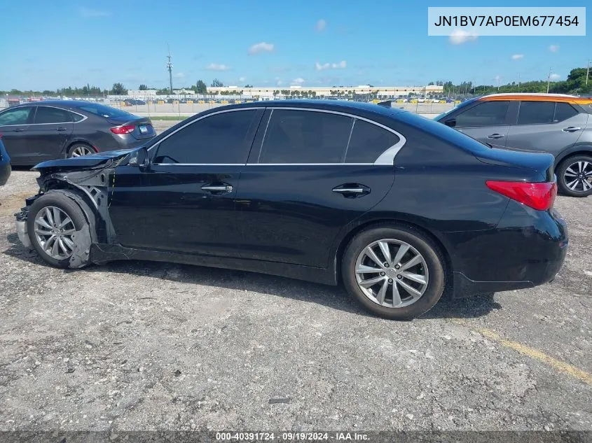 2014 Infiniti Q50 Premium VIN: JN1BV7AP0EM677454 Lot: 40391724