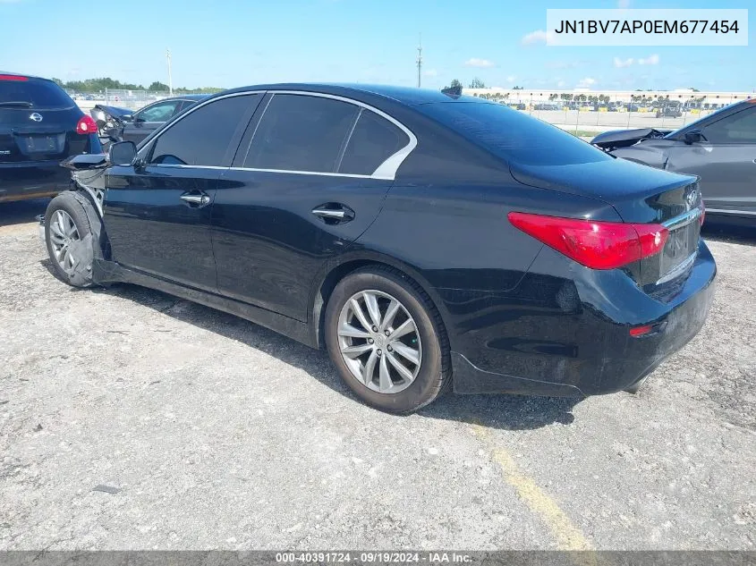 2014 Infiniti Q50 Premium VIN: JN1BV7AP0EM677454 Lot: 40391724