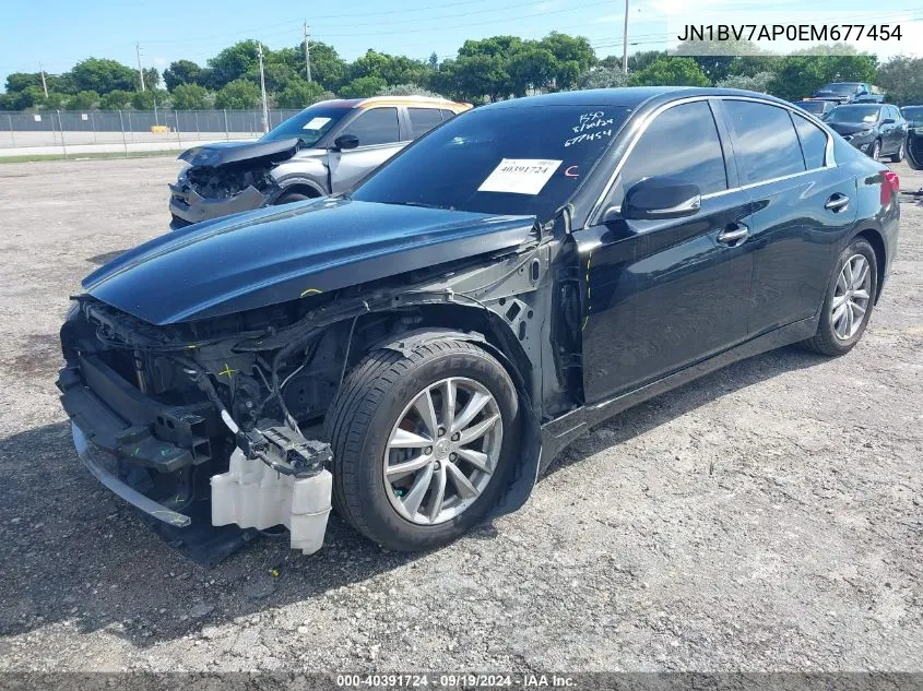 2014 Infiniti Q50 Premium VIN: JN1BV7AP0EM677454 Lot: 40391724