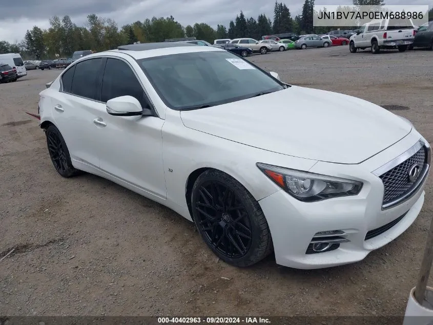 2014 Infiniti Q50 Premium VIN: JN1BV7AP0EM688986 Lot: 40402963