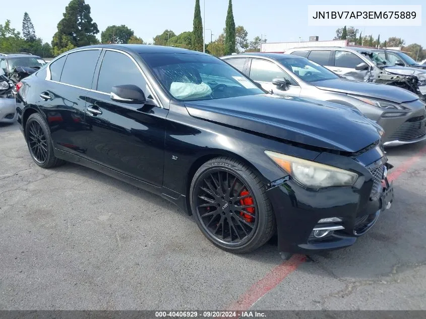 2014 Infiniti Q50 VIN: JN1BV7AP3EM675889 Lot: 40406929