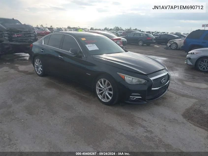 2014 Infiniti Q50 Hybrid Premium/Sport VIN: JN1AV7AP1EM690712 Lot: 40408267