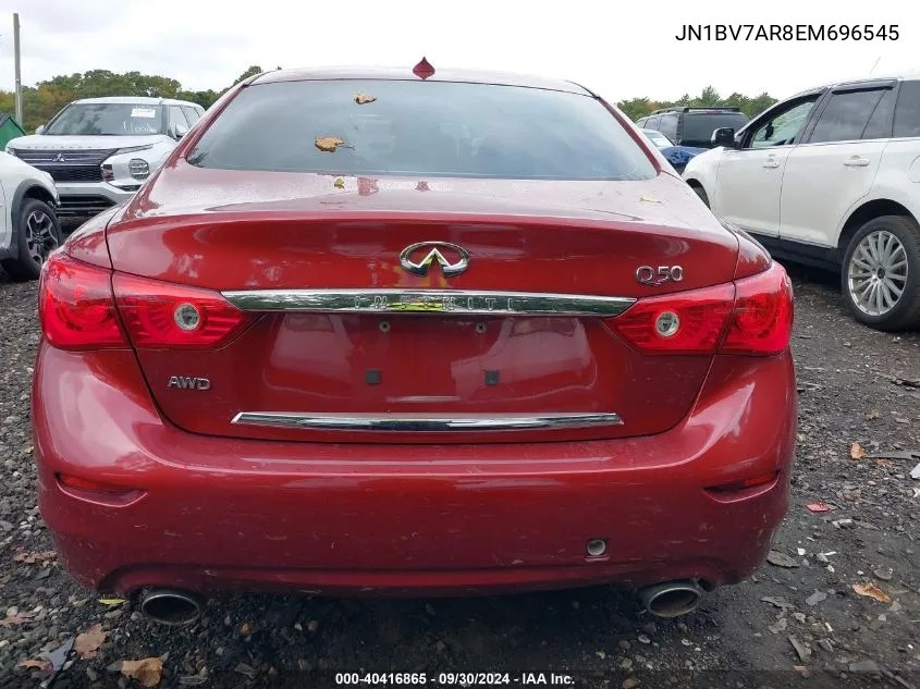 2014 Infiniti Q50 Premium VIN: JN1BV7AR8EM696545 Lot: 40416865