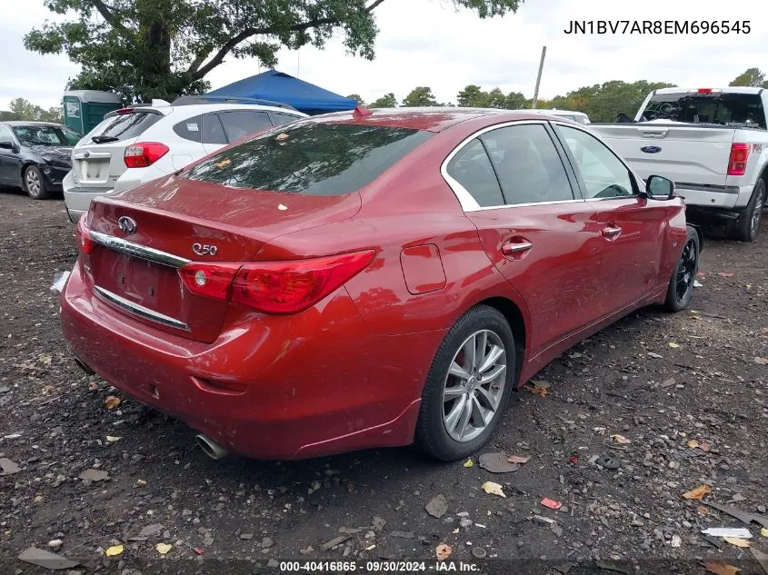 2014 Infiniti Q50 Premium VIN: JN1BV7AR8EM696545 Lot: 40416865