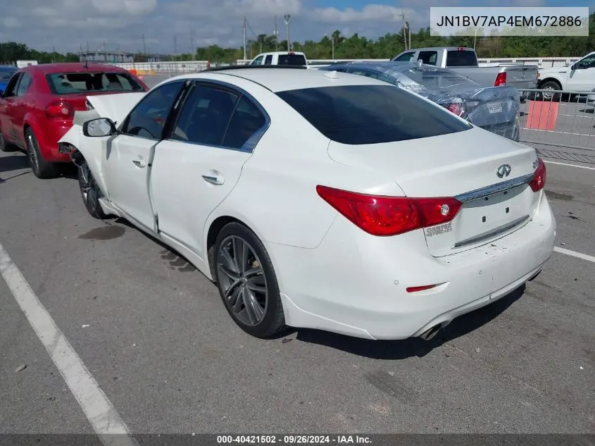 JN1BV7AP4EM672886 2014 Infiniti Q50 Sport