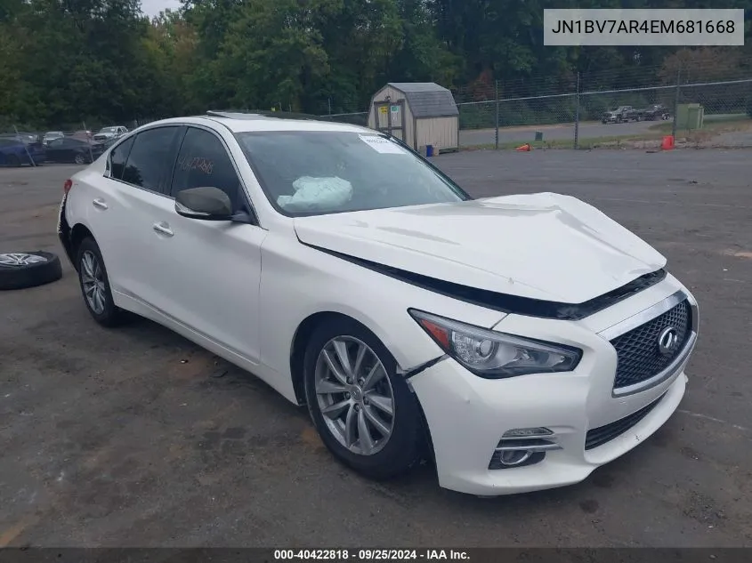 JN1BV7AR4EM681668 2014 Infiniti Q50