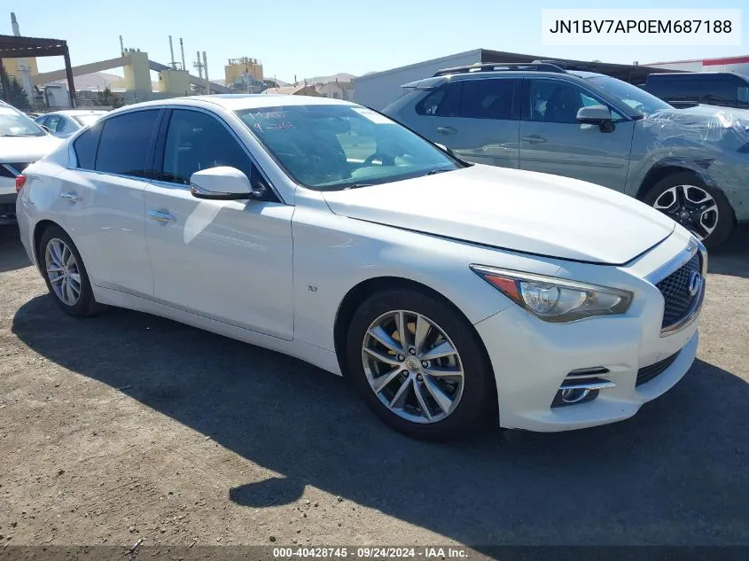 JN1BV7AP0EM687188 2014 Infiniti Q50 Premium