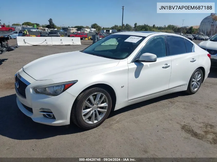 JN1BV7AP0EM687188 2014 Infiniti Q50 Premium